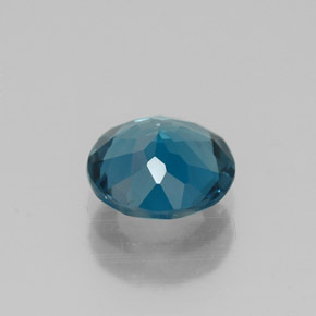 1.38캐럿 천연 런던 블루 토파즈, 라운드 컷, 7.13 mm, VVS