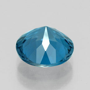 2.16캐럿 천연 런던 블루 토파즈, 라운드 컷, 8.04 mm, VVS