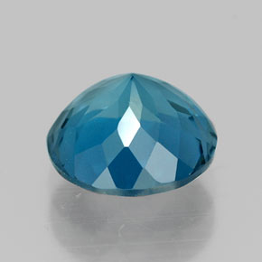 2.40캐럿 천연 런던 블루 토파즈, 라운드 컷, 8.04 mm, VVS