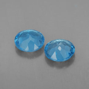 캐럿 천연 스위스 블루 토파즈 보석, 라운드 컷, 7.04 mm, VVS-VS