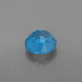 1.83캐럿 천연 스위스 블루 토파즈, 라운드 컷, 7.02 mm, VS