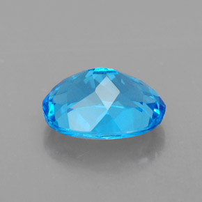 2.51캐럿 천연 스위스 블루 토파즈, 타원형 컷, 9.2×7.2 mm, VVS