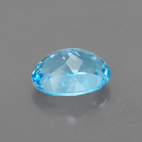 2.51캐럿 천연 스위스 블루 토파즈, 타원형 컷, 9.1×7.1 mm, VVS