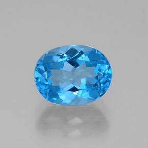 2.69캐럿 천연 스위스 블루 토파즈, 타원형 컷, 9×7.1 mm, VVS