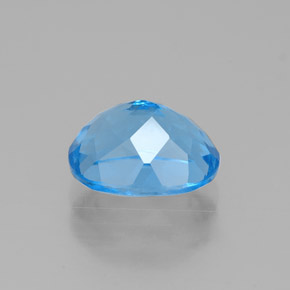 2.69캐럿 천연 스위스 블루 토파즈, 타원형 컷, 9×7.1 mm, VVS