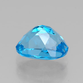 1.80캐럿 천연 스위스 블루 토파즈, 타원형 컷, 7.9×6.1 mm, VVS