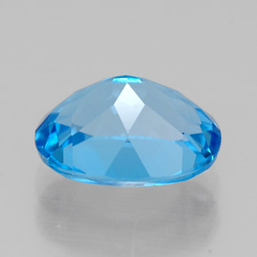 2.41캐럿 천연 스위스 블루 토파즈, 타원형 컷, 9.1×7.1 mm, VVS