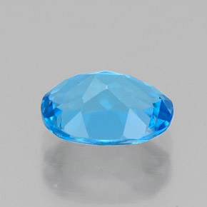 1.53캐럿 천연 스위스 블루 토파즈, 타원형 컷, 8×6 mm, VVS