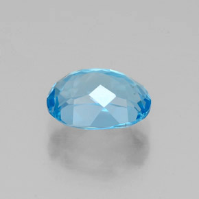 1.62캐럿 천연 스위스 블루 토파즈, 타원형 컷, 8×6 mm, VVS
