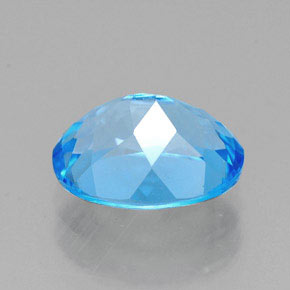 2.46캐럿 천연 스위스 블루 토파즈, 타원형 컷, 9.1×7.1 mm, VVS