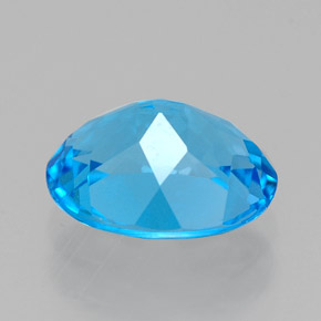 2.25캐럿 천연 스위스 블루 토파즈, 타원형 컷, 9×7.1 mm, VVS