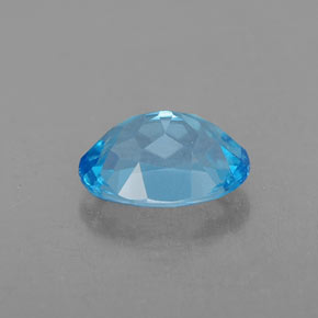 1.64캐럿 천연 스위스 블루 토파즈, 타원형 컷, 8.3×6.2 mm, VVS