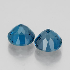 캐럿 천연 런던 블루 토파즈 보석, 라운드 컷, 7.30 mm, VVS