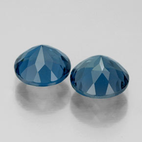 캐럿 천연 런던 블루 토파즈 보석, 라운드 컷, 7.26 mm, VVS-VS