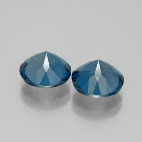 캐럿 천연 런던 블루 토파즈 보석, 라운드 컷, 8.20 mm, VVS