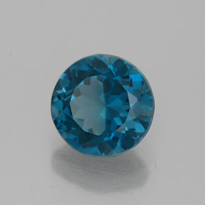 2.32캐럿 천연 런던 블루 토파즈, 라운드 컷, 8.12 mm, VVS