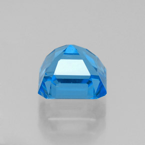 2.23캐럿 천연 스위스 블루 토파즈, 에메랄드 컷, 7×6.9 mm, VS-SI