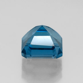 2.41캐럿 천연 런던 블루 토파즈, 에메랄드 컷, 7.1×7 mm, VVS