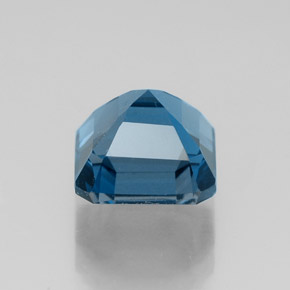 2.58캐럿 천연 런던 블루 토파즈, 에메랄드 컷, 7.2×7.2 mm, VVS