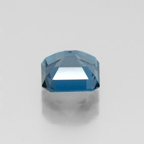 1.27캐럿 천연 런던 블루 토파즈, 에메랄드 컷, 6.1×6.1 mm, VVS