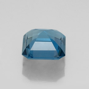 2.44캐럿 천연 런던 블루 토파즈, 에메랄드 컷, 7.3×7.2 mm, VS
