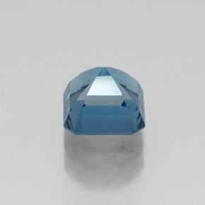 1.44캐럿 천연 런던 블루 토파즈, 에메랄드 컷, 6×5.9 mm, VVS-VS