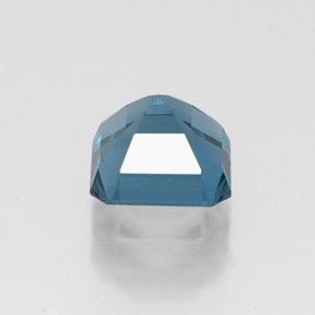1.47캐럿 천연 런던 블루 토파즈, 에메랄드 컷, 6.1×6.1 mm, VVS