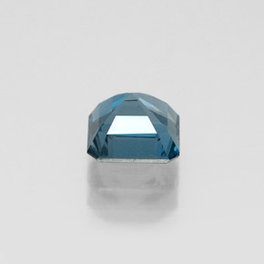 1.37캐럿 천연 런던 블루 토파즈, 에메랄드 컷, 6×6 mm, VVS-VS