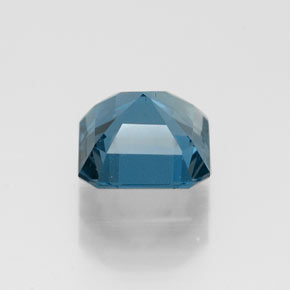 1.37캐럿 천연 런던 블루 토파즈, 에메랄드 컷, 6.3×6.2 mm, VS