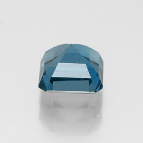 1.50캐럿 천연 런던 블루 토파즈, 에메랄드 컷, 6.1×6.1 mm, VS