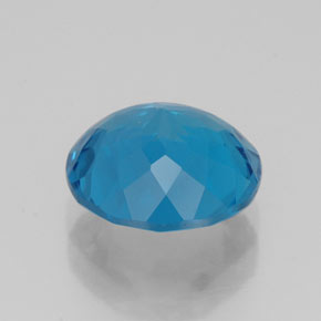 3.15캐럿 천연 스위스 블루 토파즈, 라운드 컷, 9.03 mm, VVS