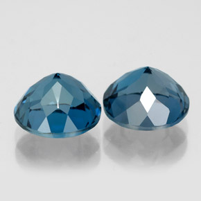 캐럿 천연 런던 블루 토파즈 보석, 라운드 컷, 7.99 mm, VVS