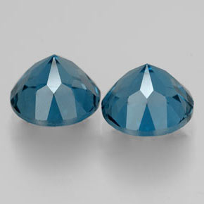 캐럿 천연 런던 블루 토파즈 보석, 라운드 컷, 7.23 mm, VVS