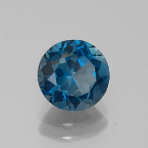 1.87캐럿 천연 런던 블루 토파즈, 라운드 컷, 7.27 mm, VS