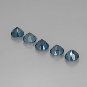 캐럿 천연 런던 블루 토파즈 보석, 라운드 컷, 7.23 mm, VVS