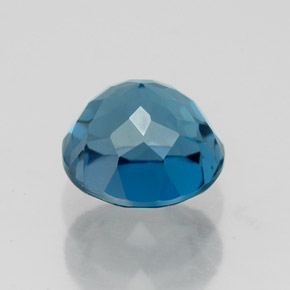 2.86캐럿 천연 런던 블루 토파즈, 라운드 컷, 7.96 mm, VVS