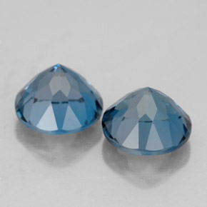 캐럿 천연 런던 블루 토파즈 보석, 라운드 컷, 7.11 mm, VVS