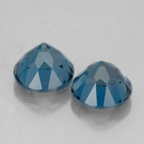 캐럿 천연 런던 블루 토파즈 보석, 라운드 컷, 7.21 mm, VVS