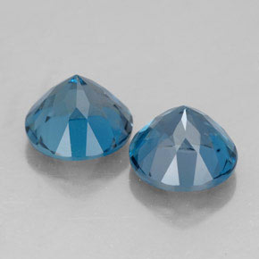 캐럿 천연 런던 블루 토파즈 보석, 라운드 컷, 7.23 mm, VVS