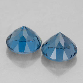 캐럿 천연 런던 블루 토파즈 보석, 라운드 컷, 7.28 mm, VVS