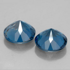 캐럿 천연 런던 블루 토파즈 보석, 라운드 컷, 8.19 mm, VVS