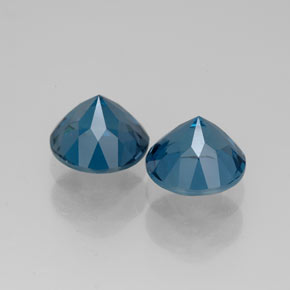 캐럿 천연 런던 블루 토파즈 보석, 라운드 컷, 7.28 mm, VVS-VS