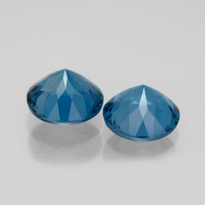 캐럿 천연 런던 블루 토파즈 보석, 라운드 컷, 7.95 mm, VVS