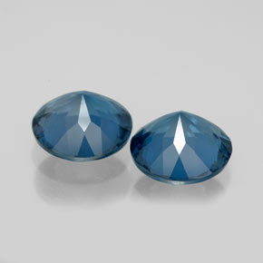 캐럿 천연 런던 블루 토파즈 보석, 라운드 컷, 8.18 mm, VVS