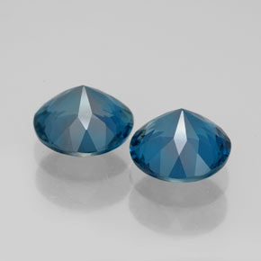 캐럿 천연 런던 블루 토파즈 보석, 라운드 컷, 8.18 mm, VVS
