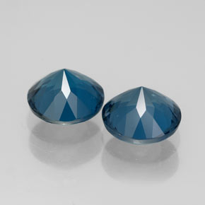 캐럿 천연 런던 블루 토파즈 보석, 라운드 컷, 8.07 mm, VVS