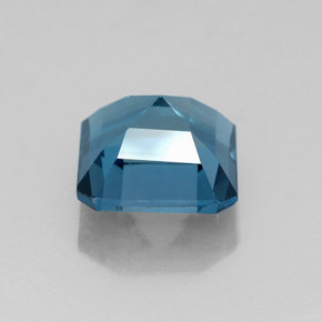 2.20캐럿 천연 런던 블루 토파즈, 에메랄드 컷, 7.2×7.1 mm, VVS