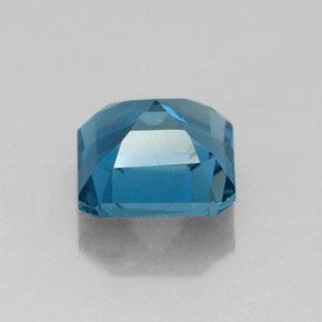 2.27캐럿 천연 런던 블루 토파즈, 에메랄드 컷, 7.1×7.1 mm, VS