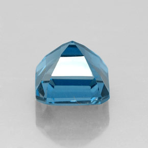 2.51캐럿 천연 런던 블루 토파즈, 에메랄드 컷, 7.1×7 mm, VS