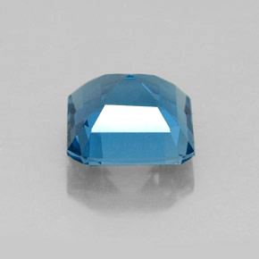 2.06캐럿 천연 런던 블루 토파즈, 에메랄드 컷, 7.1×7 mm, VVS